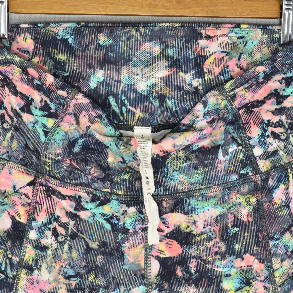 lululemon Fast & Free Crop II *Nulux 19" Size 4 in Dappled Daze Multi - Picture 4 of 4